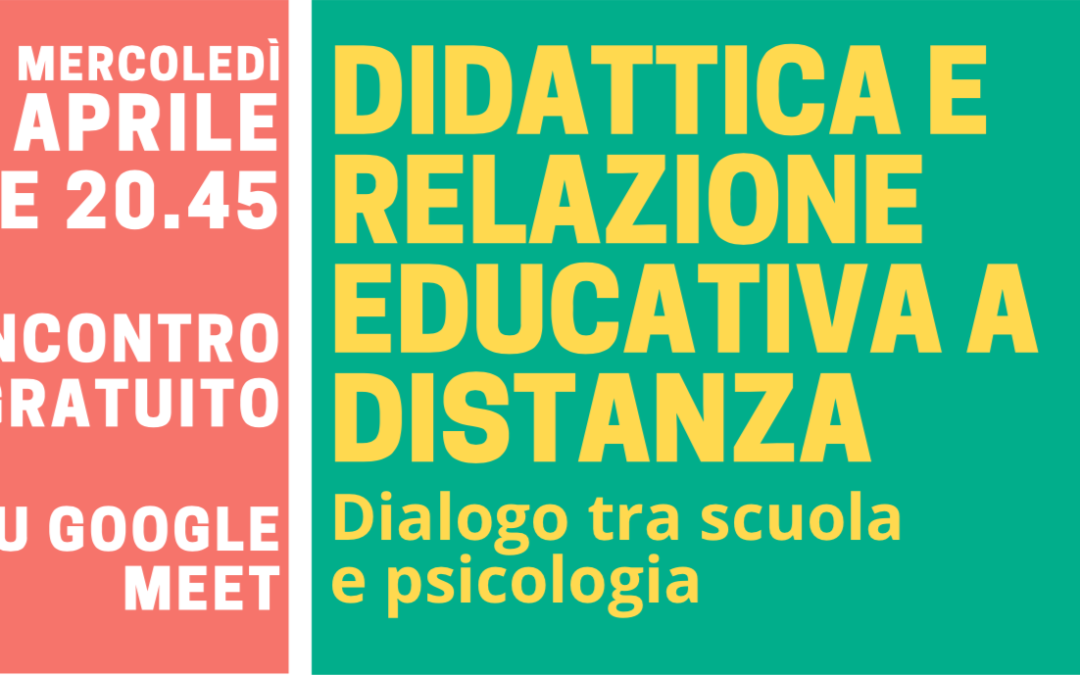 Didattica e relazione  educativa a distanza