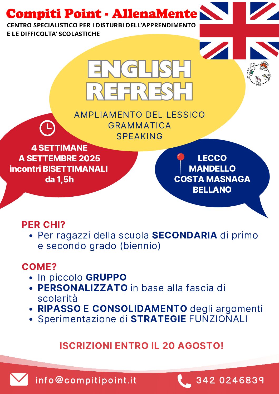 Laboratori di inglese in partenza a settembre!